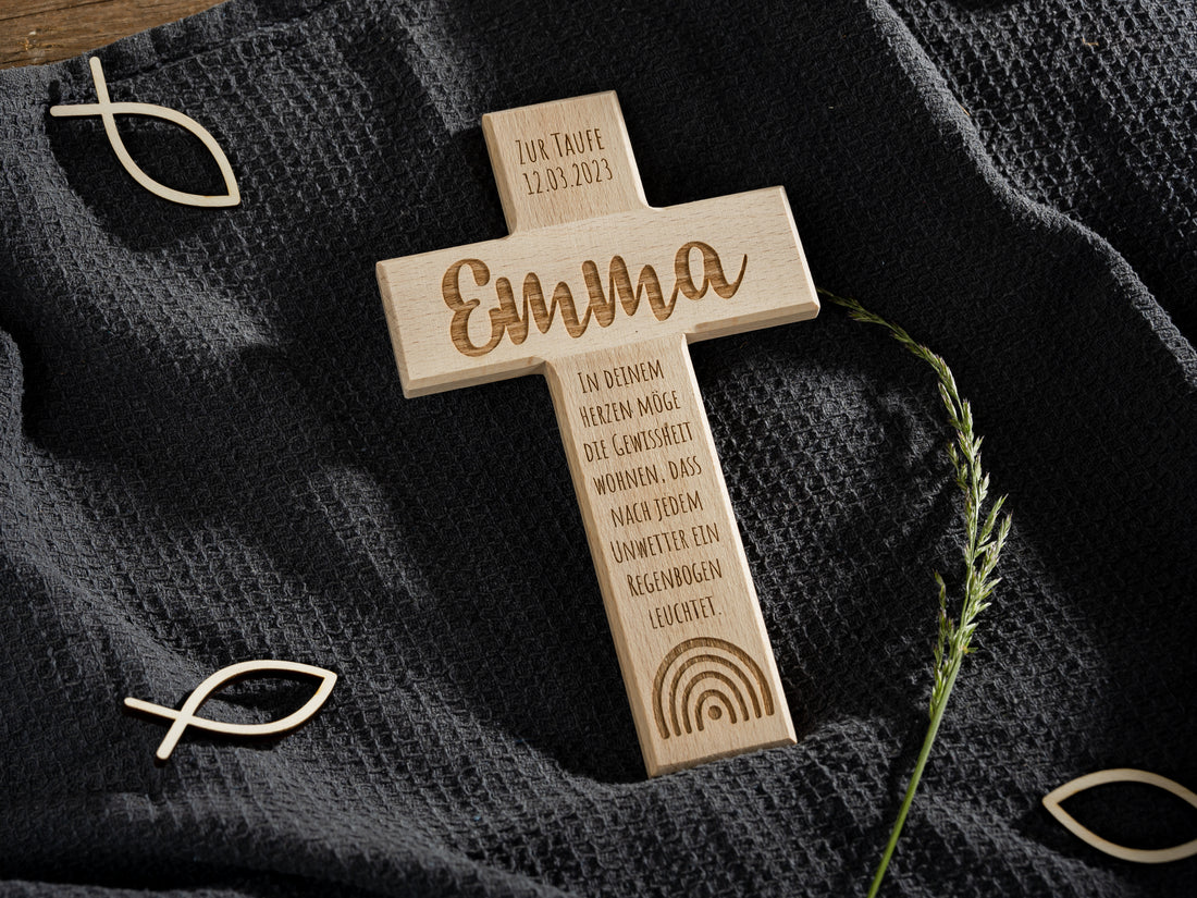 Personalisierte und einzigartige Taufgeschenke aus Holz