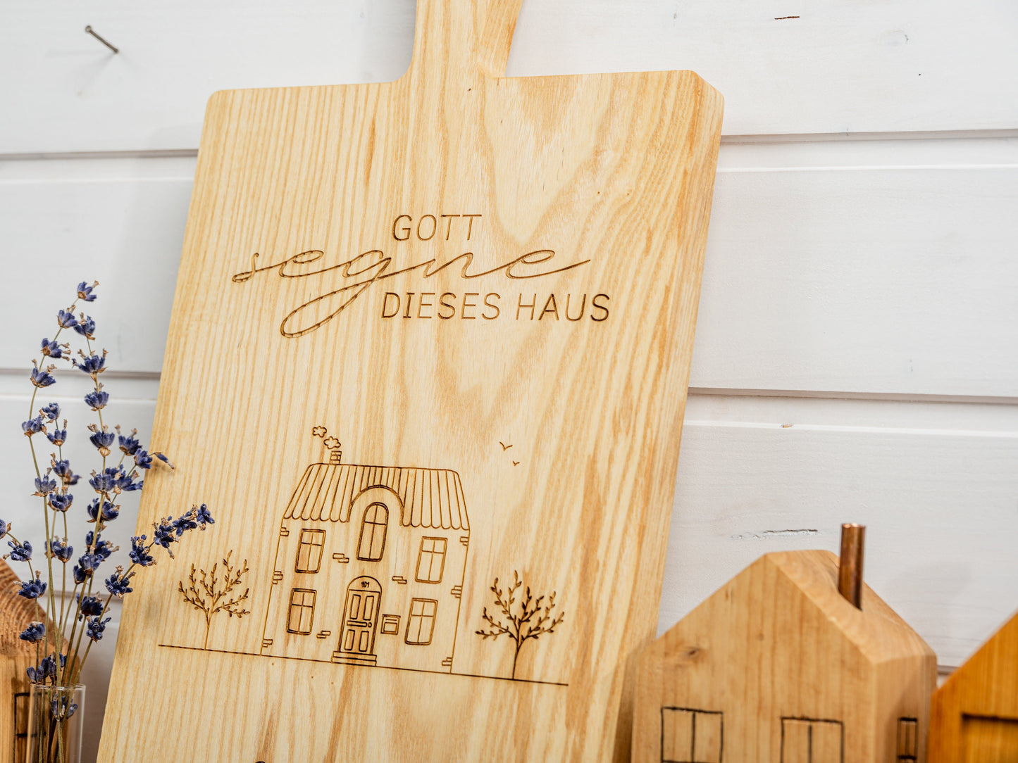 Gott segne dieses Haus, Holzschild, Geschenkidee Richtfest, Geschenk Einzug, Wandbild, Haussegen, Haussegentafel, Holzschild