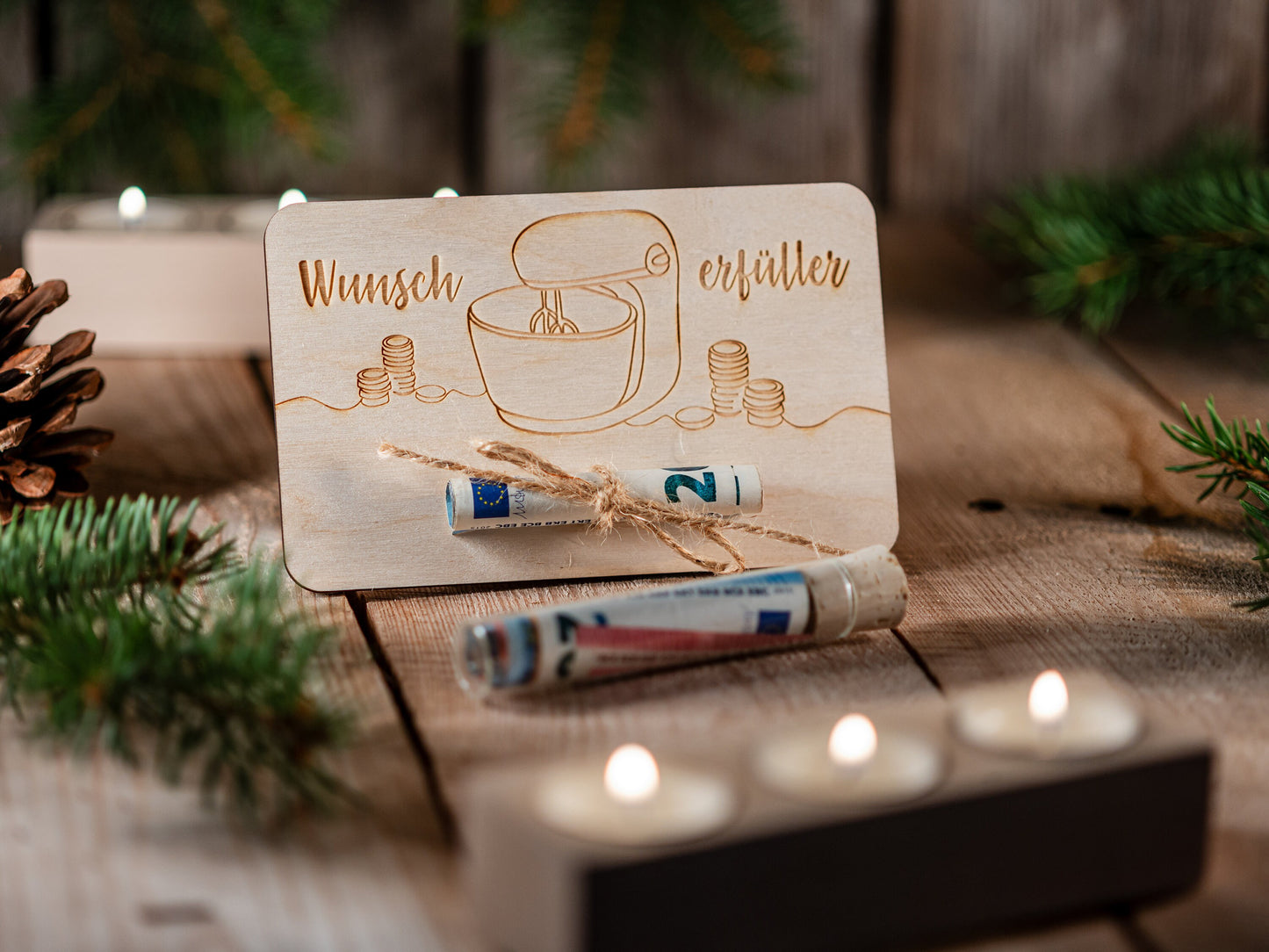 Geldgeschenk Küchenmaschine, Wunscherfüller, Geldgeschenk Mixer, Geld schenken, Gutscheinkarte, Geldgeschenk Weihnachten, Geburtstag