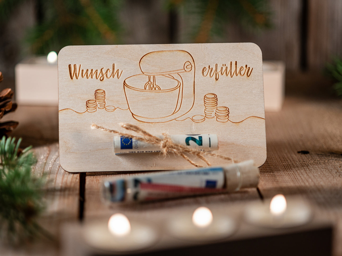 Geldgeschenk Küchenmaschine, Wunscherfüller, Geldgeschenk Mixer, Geld schenken, Gutscheinkarte, Geldgeschenk Weihnachten, Geburtstag