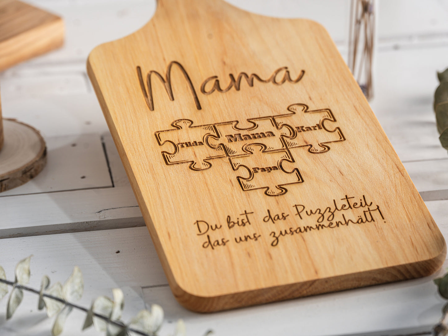 Geschenk Mama Puzzleteil, Muttertagsgeschenk Puzzle, Geschenk Mutter, Geburtstagsgeschenk Mama, personalisiertes Holzschild, Zusammenhalt