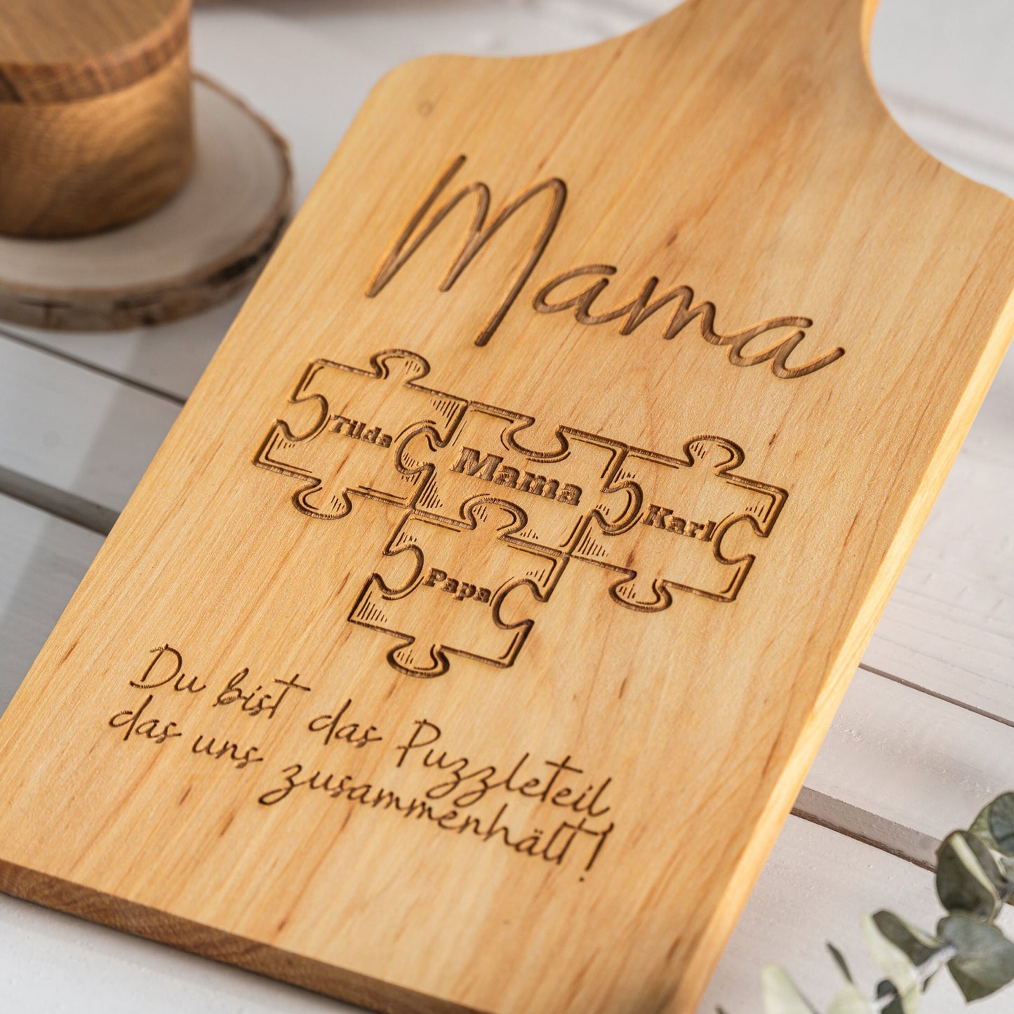 Geschenk Mama Puzzleteil, Muttertagsgeschenk Puzzle, Geschenk Mutter, Geburtstagsgeschenk Mama, personalisiertes Holzschild, Zusammenhalt