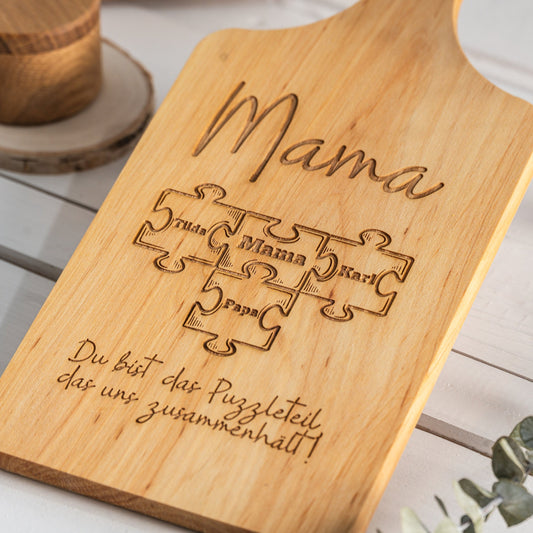 Geschenk Mama Puzzleteil, Muttertagsgeschenk Puzzle, Geschenk Mutter, Geburtstagsgeschenk Mama, personalisiertes Holzschild, Zusammenhalt
