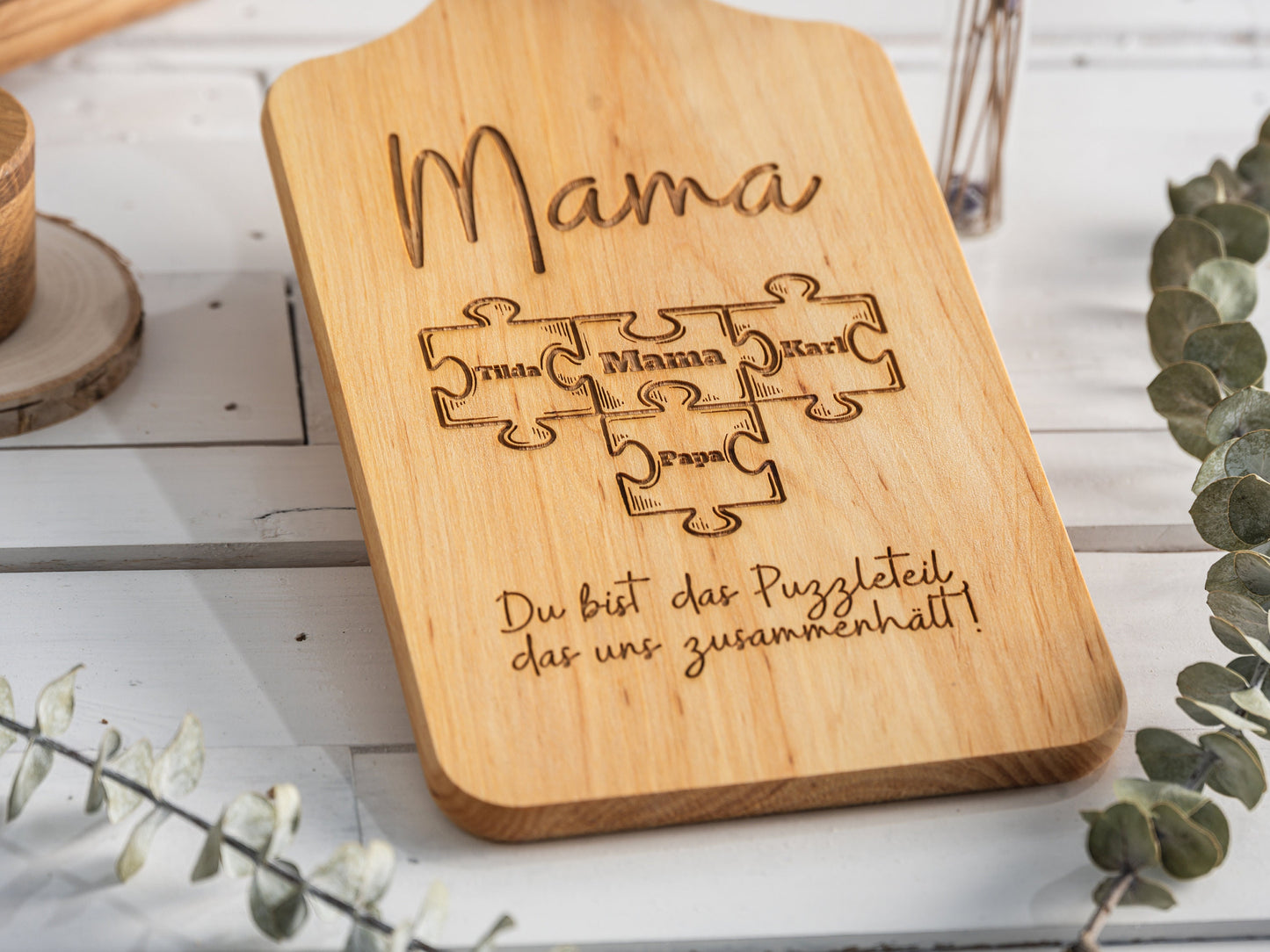 Geschenk Mama Puzzleteil, Muttertagsgeschenk Puzzle, Geschenk Mutter, Geburtstagsgeschenk Mama, personalisiertes Holzschild, Zusammenhalt