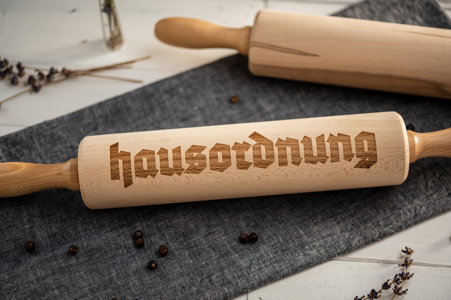 Teigrolle Hausordnung | Spaßgeschenk | Nudelholz | Wellholz | Hausordnung | Backen Geschenk | Geschenk Backen | Backen personalisiert