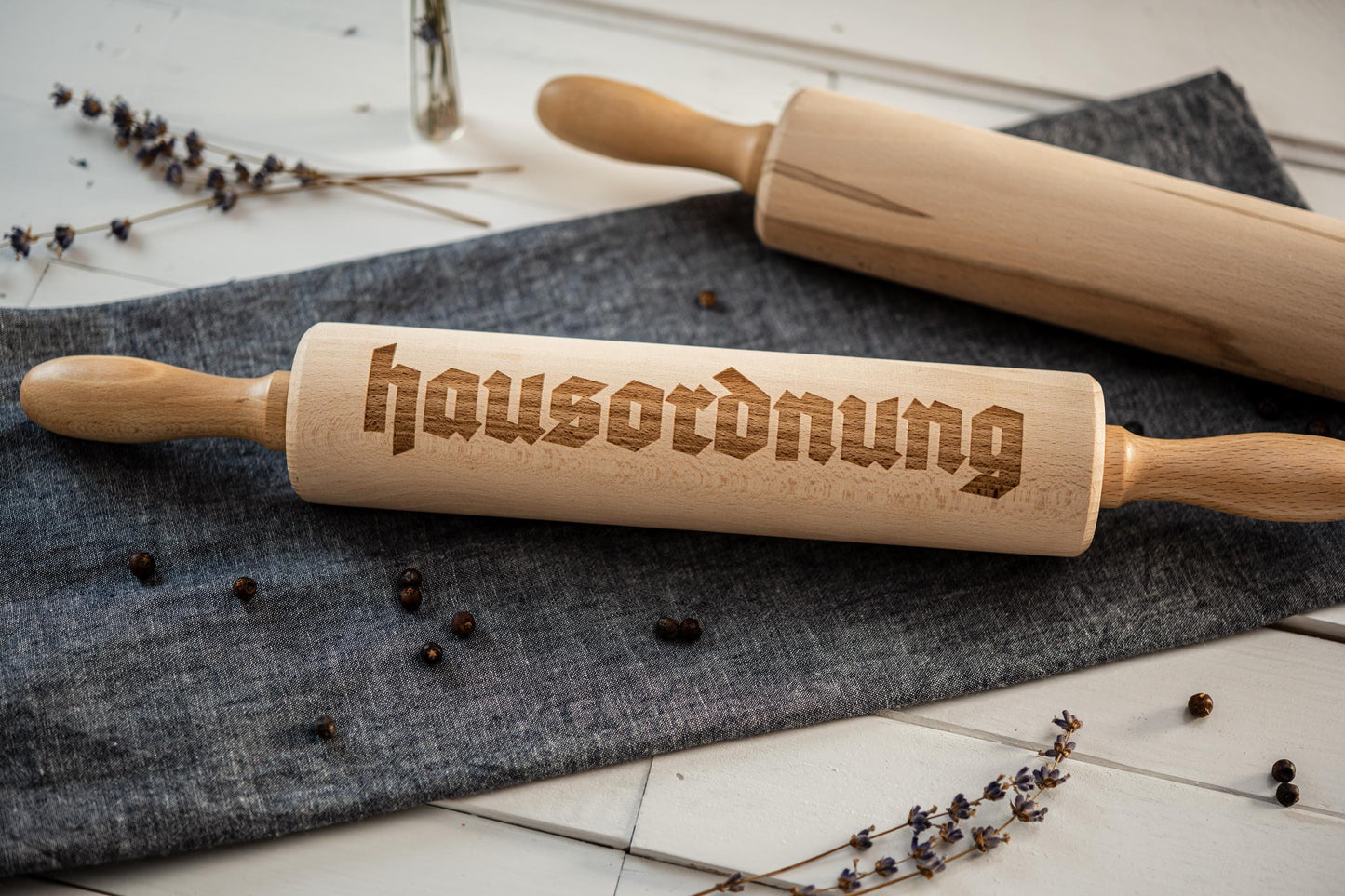 Teigrolle Hausordnung | Spaßgeschenk | Nudelholz | Wellholz | Hausordnung | Backen Geschenk | Geschenk Backen | Backen personalisiert