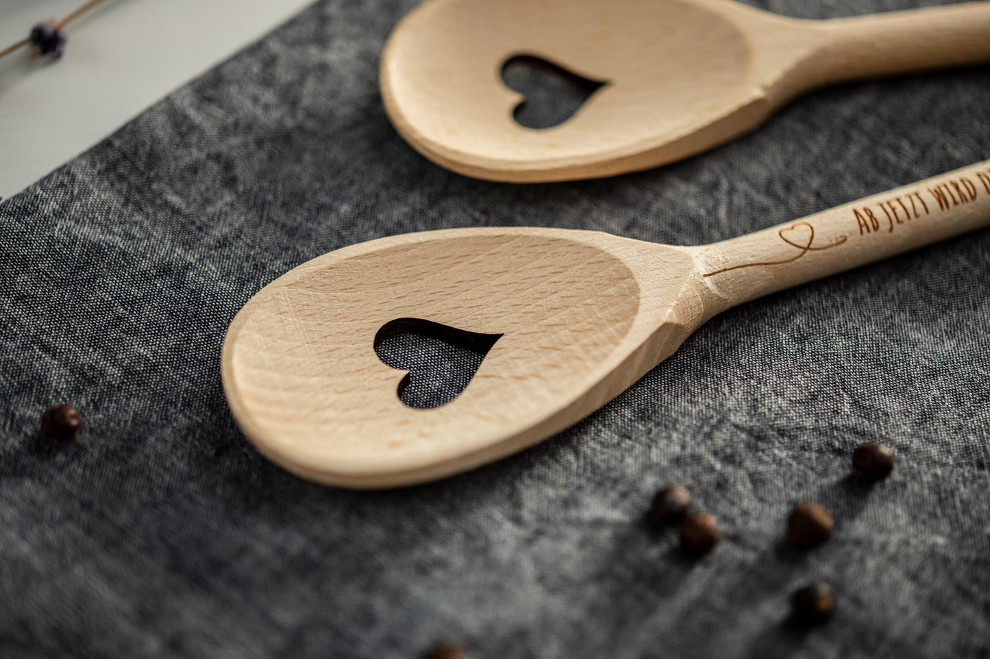 Kochlöffel personalisiert, Hochzeitssuppe, Suppe gemeinsam auslöffeln, Holzlöffel Gravur, Kochlöffel mit Herz, Hochzeitsgeschenk