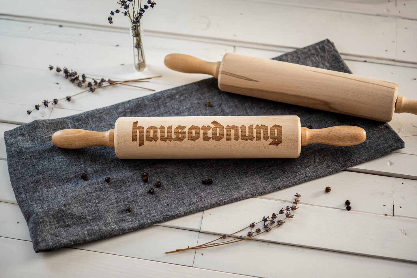 Teigrolle Hausordnung | Spaßgeschenk | Nudelholz | Wellholz | Hausordnung | Backen Geschenk | Geschenk Backen | Backen personalisiert