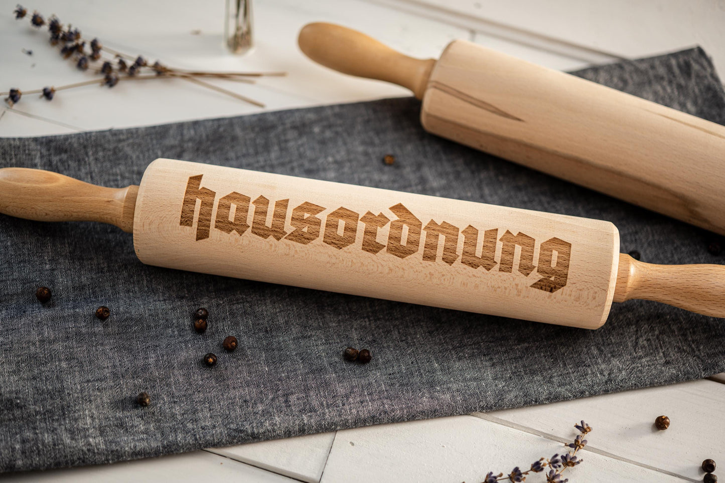 Teigrolle Hausordnung | Spaßgeschenk | Nudelholz | Wellholz | Hausordnung | Backen Geschenk | Geschenk Backen | Backen personalisiert
