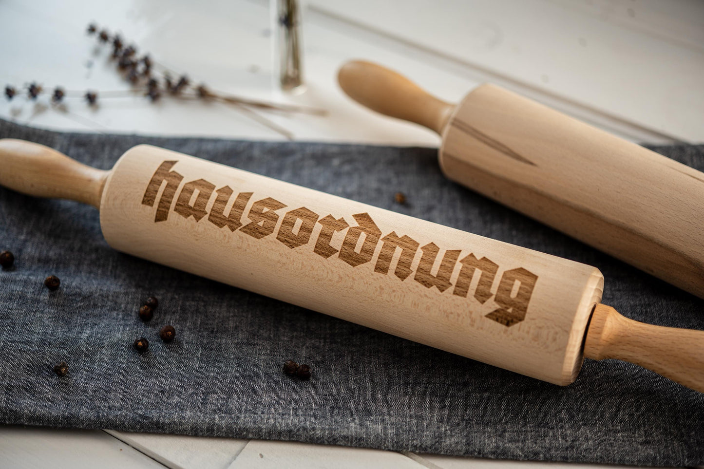 Teigrolle Hausordnung | Spaßgeschenk | Nudelholz | Wellholz | Hausordnung | Backen Geschenk | Geschenk Backen | Backen personalisiert
