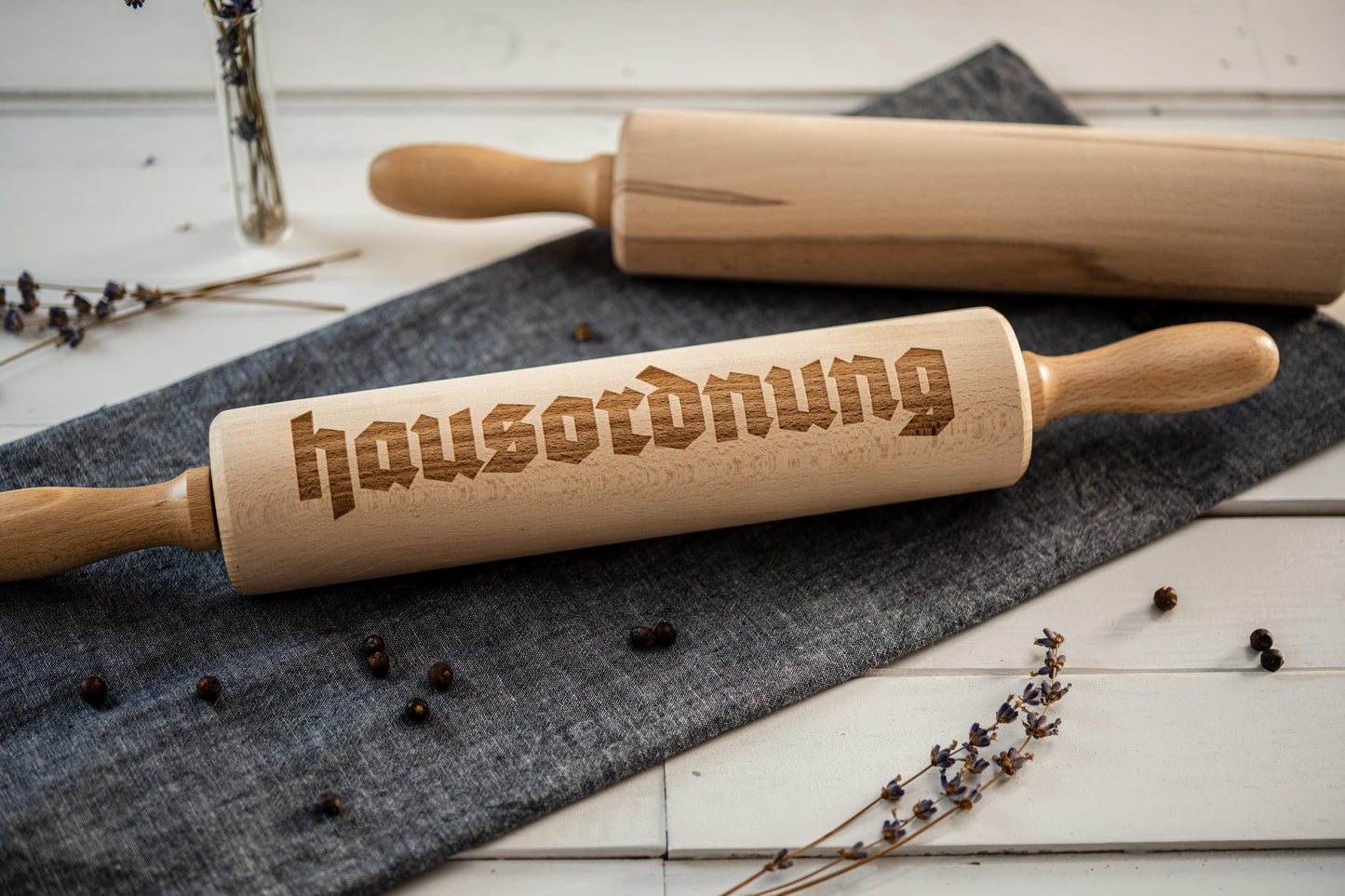 Teigrolle Hausordnung | Spaßgeschenk | Nudelholz | Wellholz | Hausordnung | Backen Geschenk | Geschenk Backen | Backen personalisiert