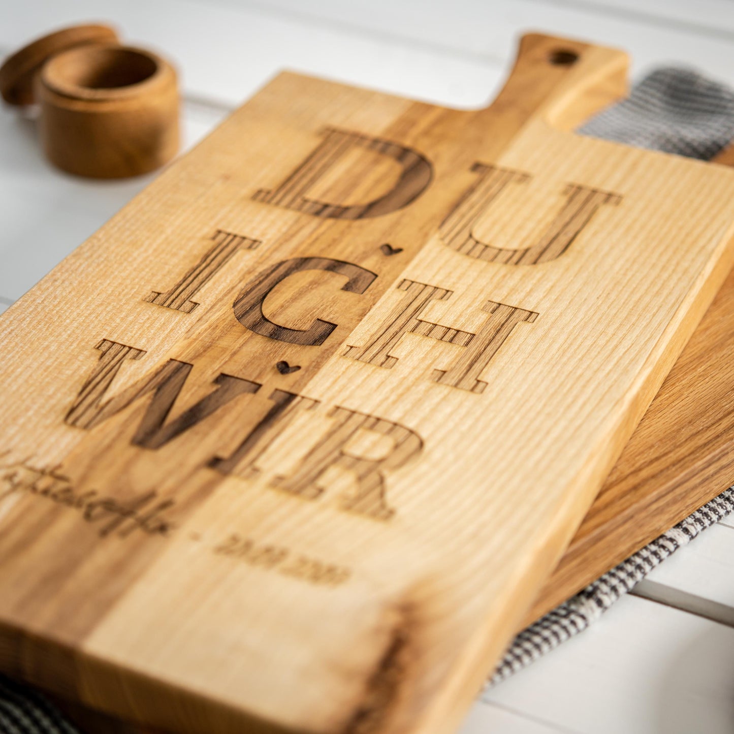 Holzbrett "DU + ICH + WIR" + Hochzeitsdatum, personalisiertes Hochzeitsschild, Holzschild Hochzeitstag, Jahrestag, Geschenk Brautpaar