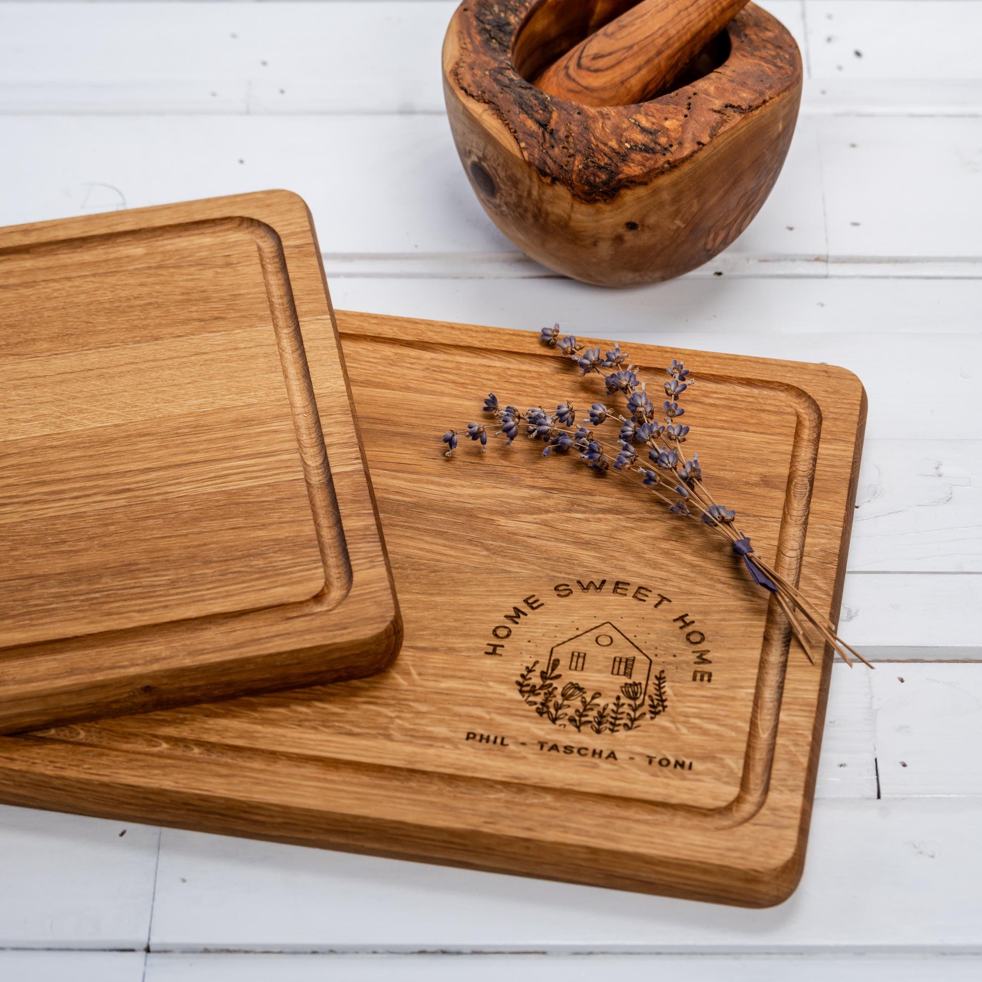Geschenk Einzug Schneidebrett