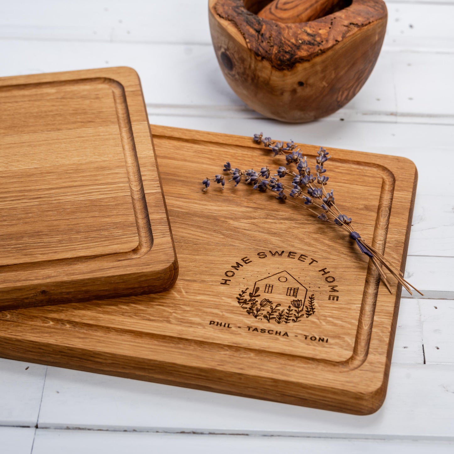 Geschenk Einzug Schneidebrett