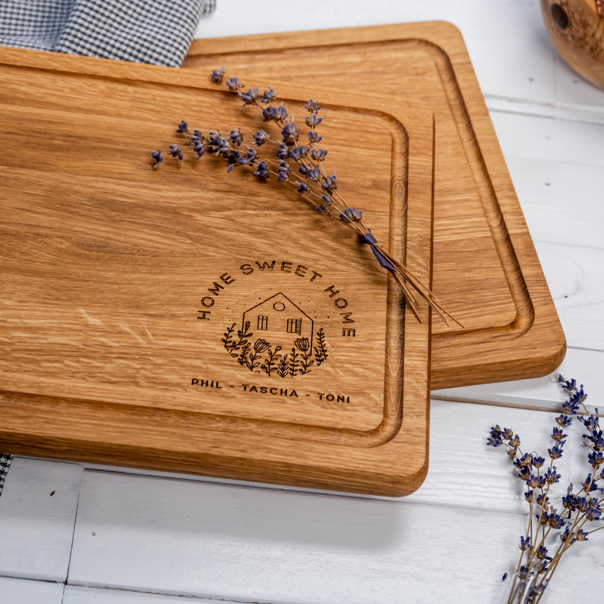 Geschenk Einzug Schneidebrett
