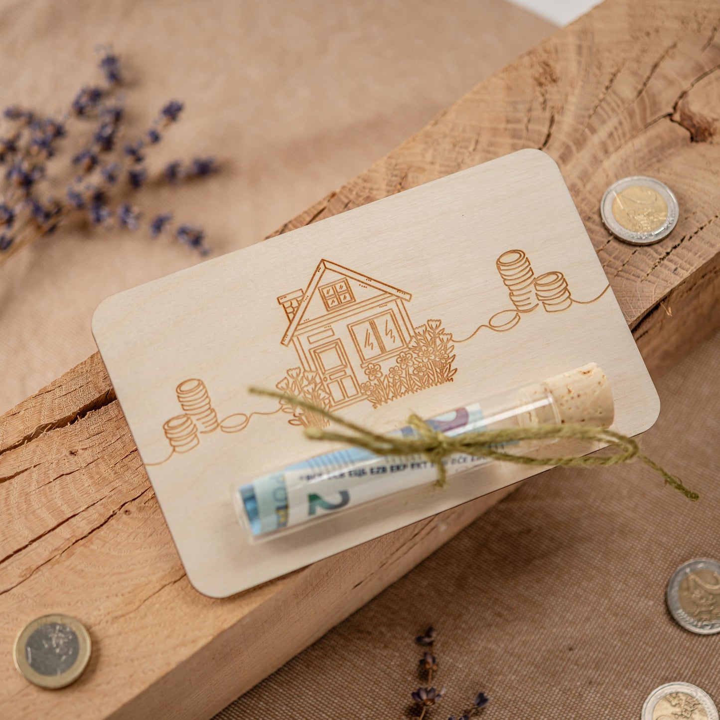 Geldgeschenk Richtfest, Geschenk Hausbau, Geld schenken Einzug, Gutschein Hausbau, Gastgeschenk