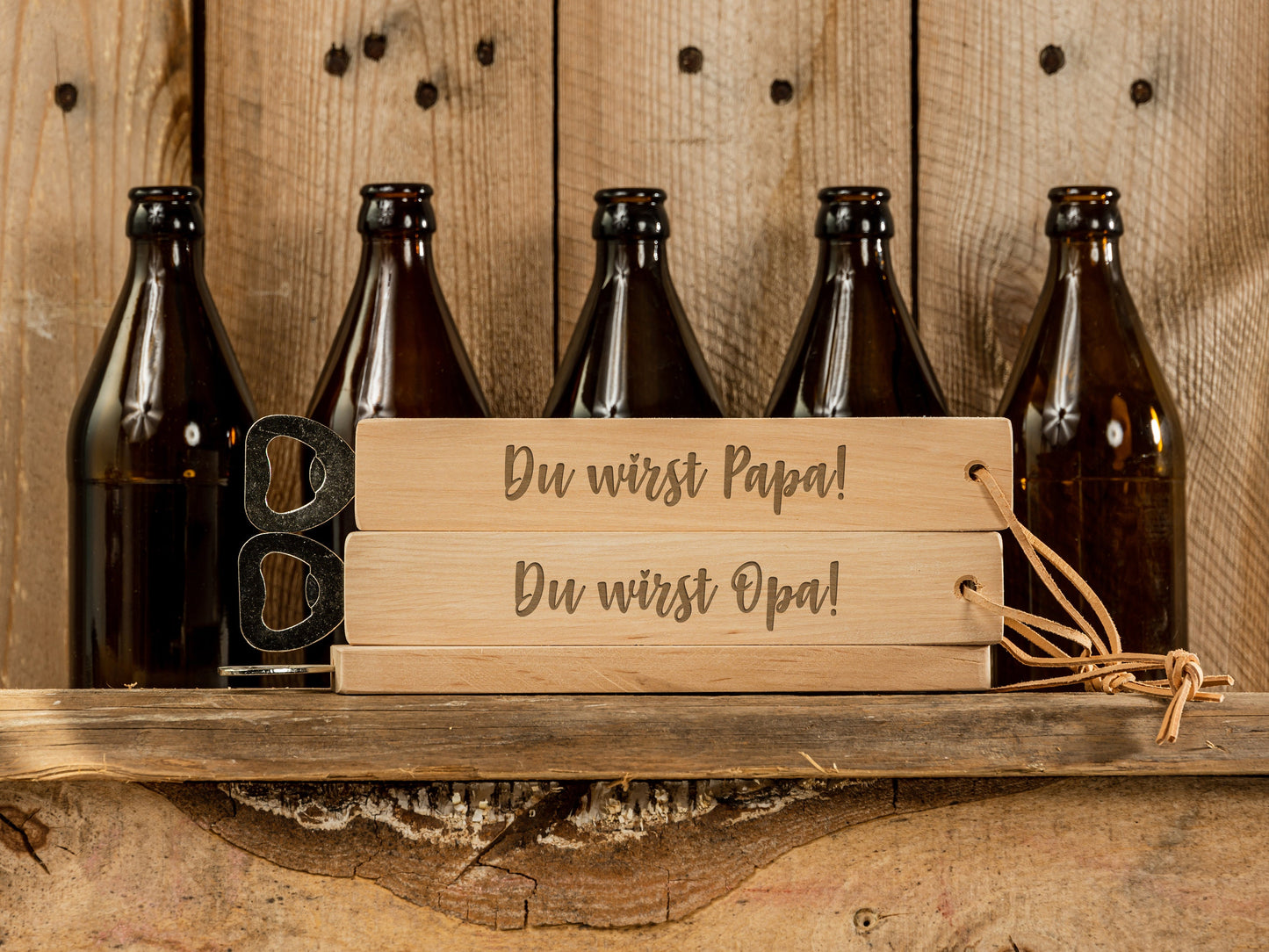 Du wirst Papa, XXL Flaschenöffner, personalisiert, Bierflaschenöffner, Geschenkidee für Papa, Du wirst Opa, Du wirst Onkel, Du wirst Uropa