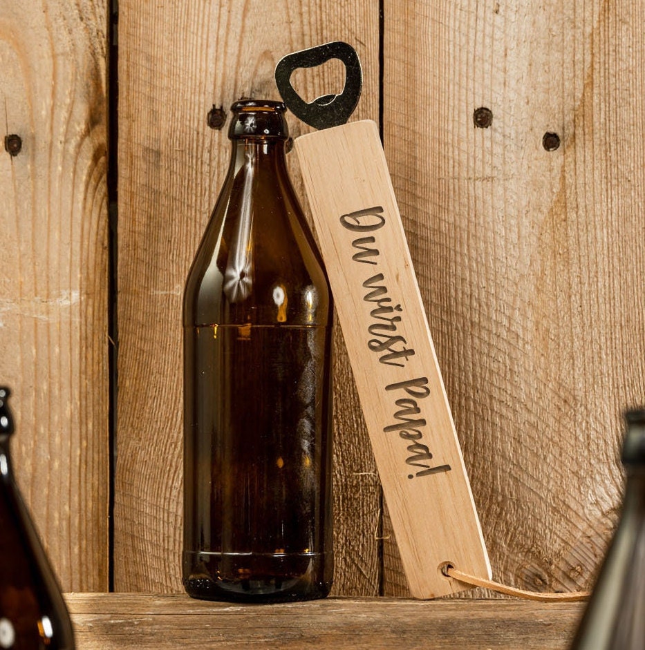 Du wirst Papa, XXL Flaschenöffner, personalisiert, Bierflaschenöffner, Geschenkidee für Papa, Du wirst Opa, Du wirst Onkel, Du wirst Uropa