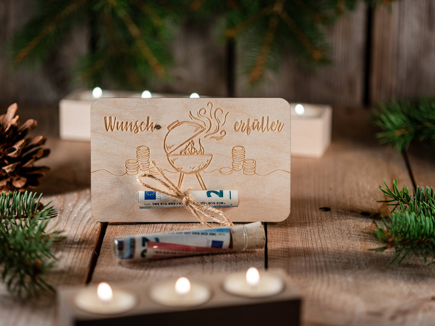 Geldgeschenk Grill, Gasgrill, Wunscherfüller, Geldgeschenk Grillecke, Geld schenken, Gutscheinkarte, Geldgeschenk Weihnachten, Geburtstag