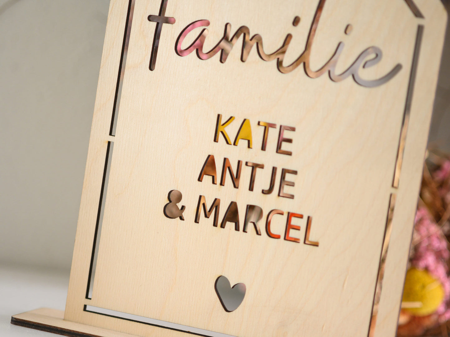 Unser "KLEINES HAUS" mit Namen, Geschenk zum Einzug, Geschenk zum Richtfest, personalisiertes Einweihungsgeschenk, Haus mit Familiennamen