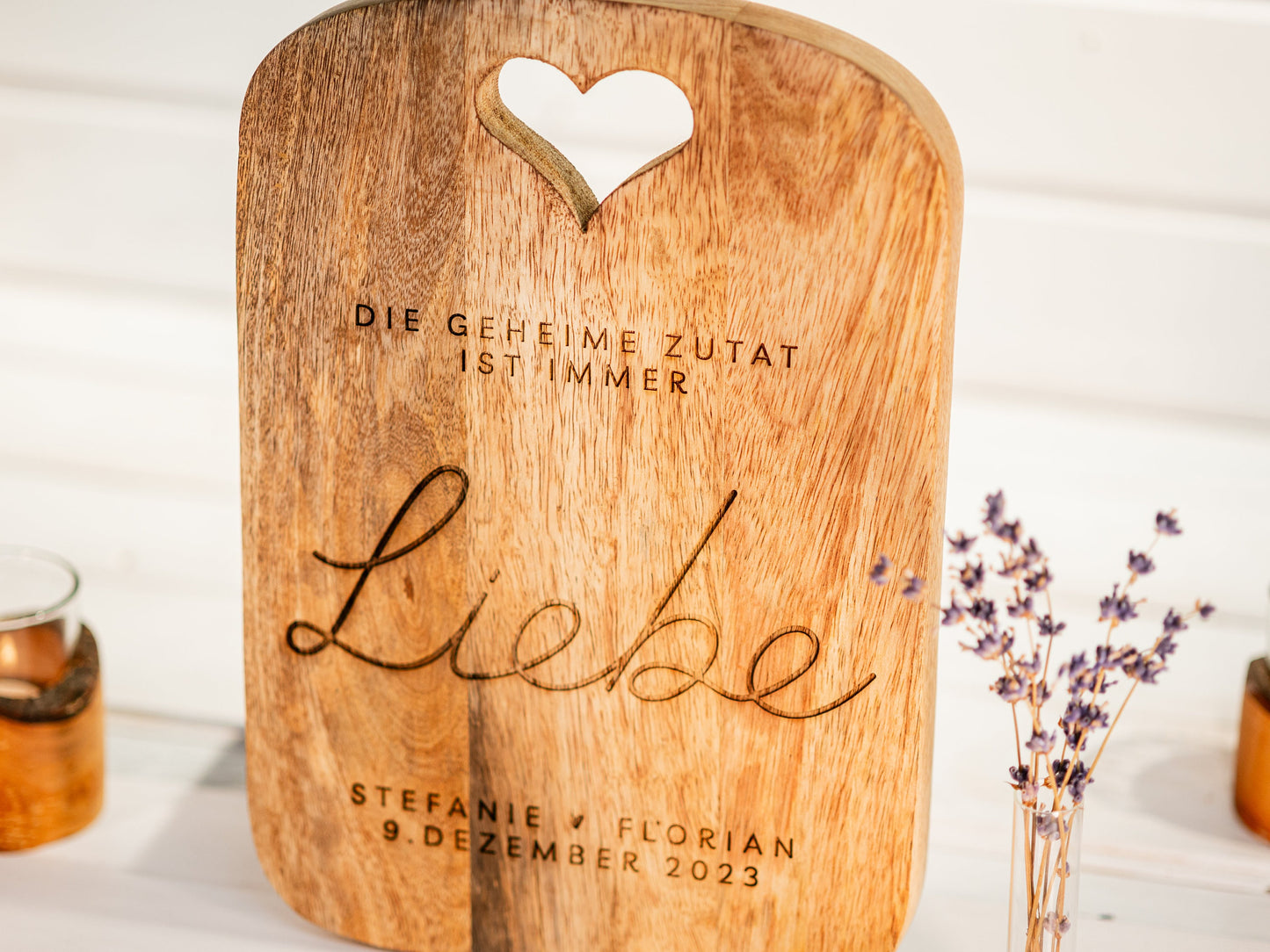 Die geheime Zutat ist immer Liebe - Hochzeitsgeschenk, Geschenkidee zur Hochzeit, Silberhochzeit, Verlobung, Brautpaar Name, Valentinstag