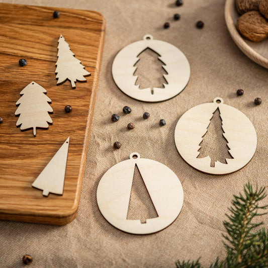 Weihnachtsbaum Anhänger Holz, Christbaumschmuck, Weihnachtsdekoration, Tannenbaumschmuck, Holz Deko, Geschenkanhänger, Weihnachtskugeln