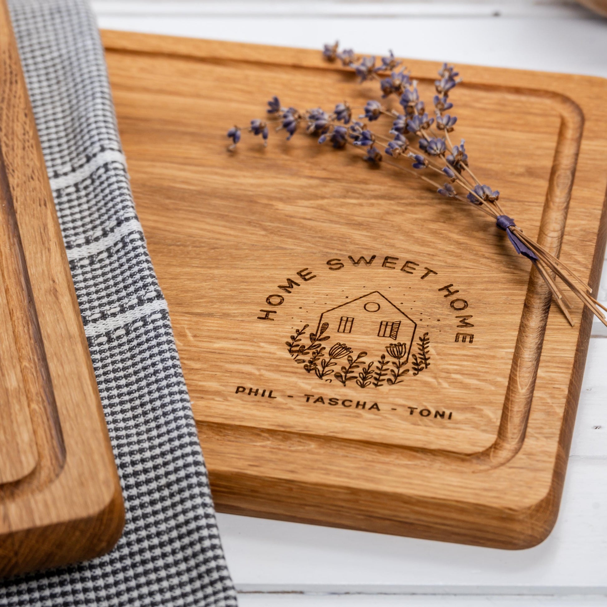 Geschenk Einzug Schneidebrett