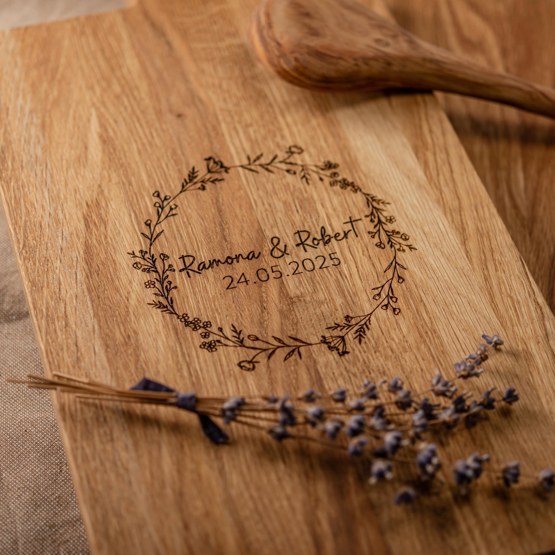 Schneidebrett personalisiert, Holzbrett Hochzeit, Geldgeschenk Hochzeit, Silberhochzeit, hölzerne Hochzeit, Hochzeitsgeschenk Brett