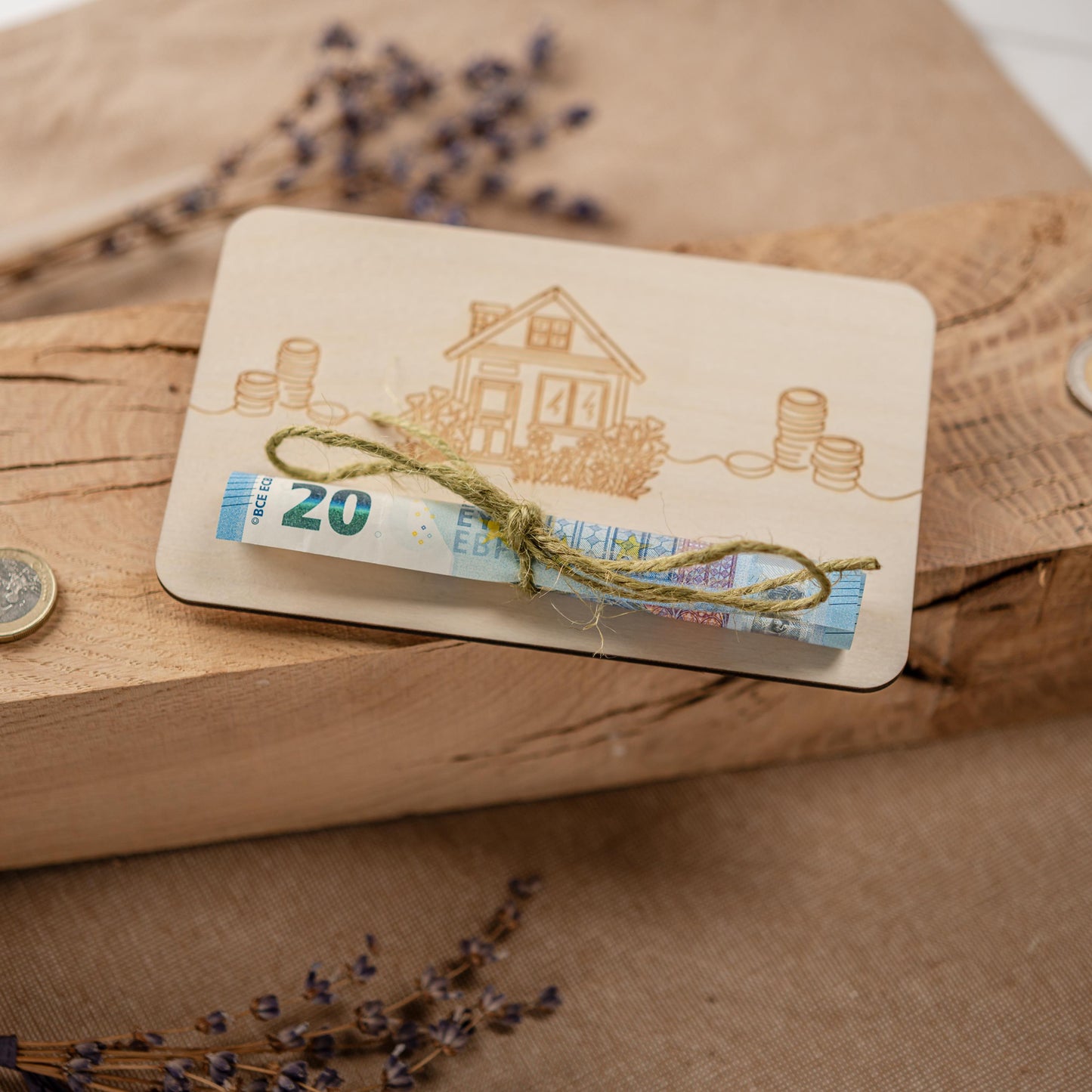 Geldgeschenk Richtfest, Geschenk Hausbau, Geld schenken Einzug, Gutschein Hausbau, Gastgeschenk