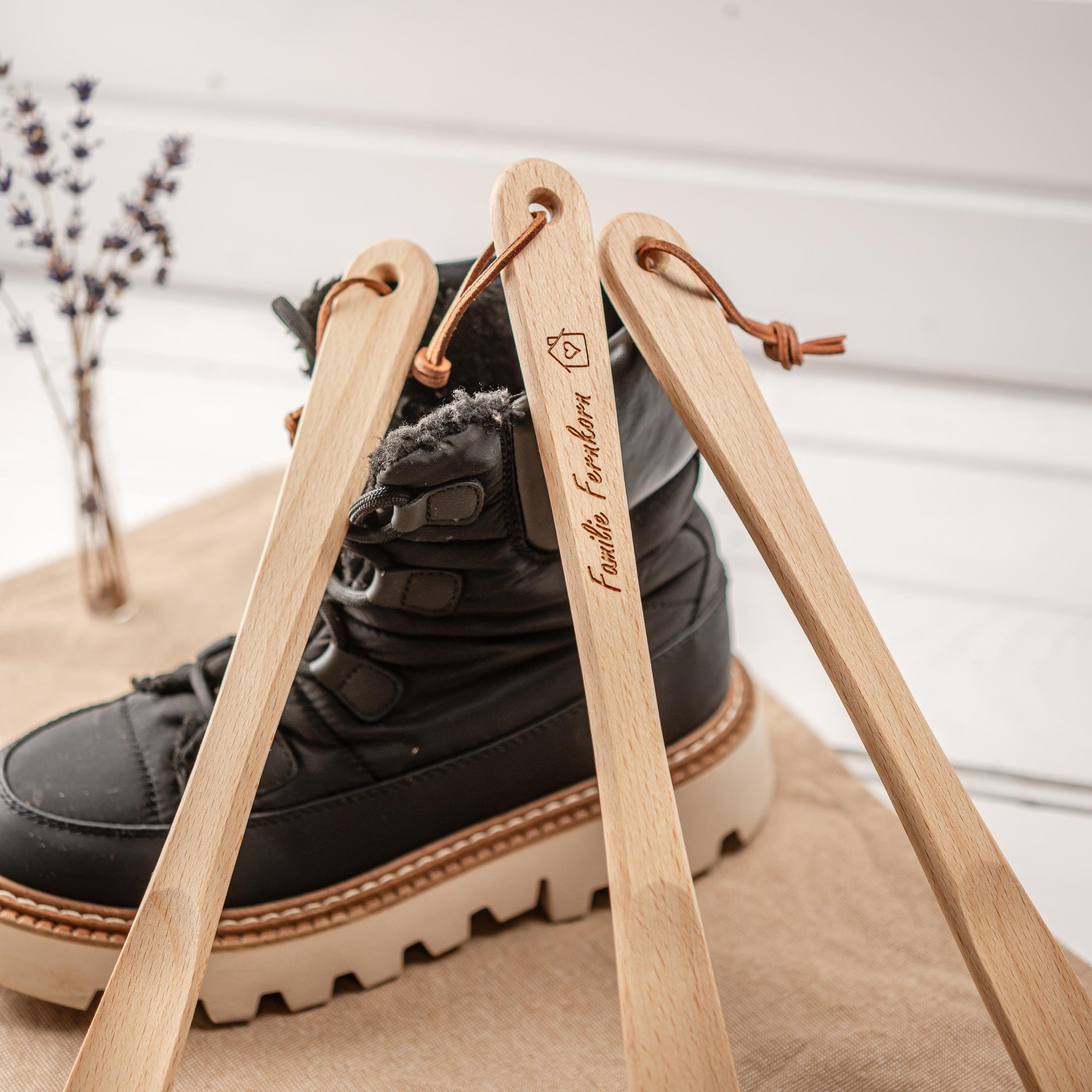 Schuhlöffel personalisiert, Schuhanzieher mit Gravur, Geschenk Einzug, Umzug, Richtfest, Hausbau, Freunde, Schuhlöffel aus Holz