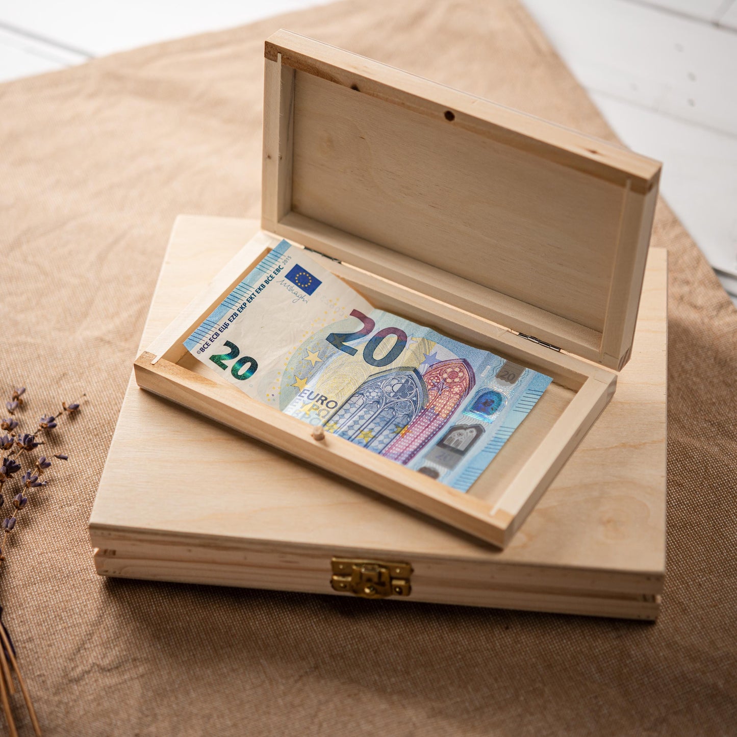Geschenkbox Geld Holz, Geldgeschenk personalisiert, Geld verschenken, Holzbox personalisiert