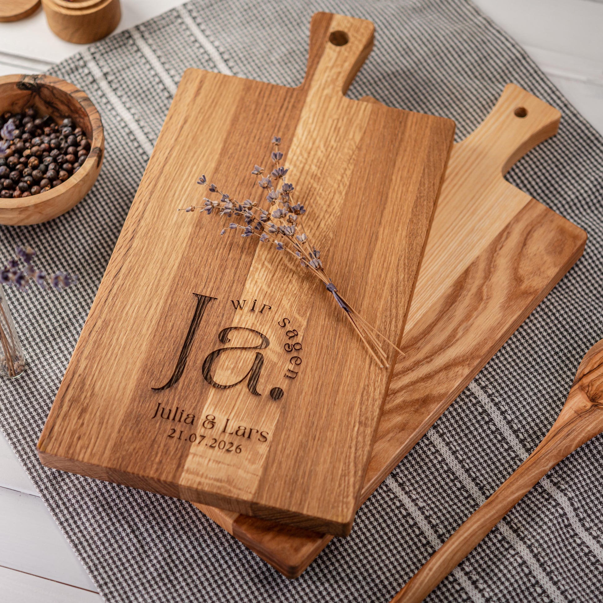 Schneidebrett Hochzeit, Wir sagen JA, Holzbrett Hochzeitstag, personalisiert, Hochzeitsgeschenk, Geschenk Brautpaar, Geldgeschenk Hochzeit