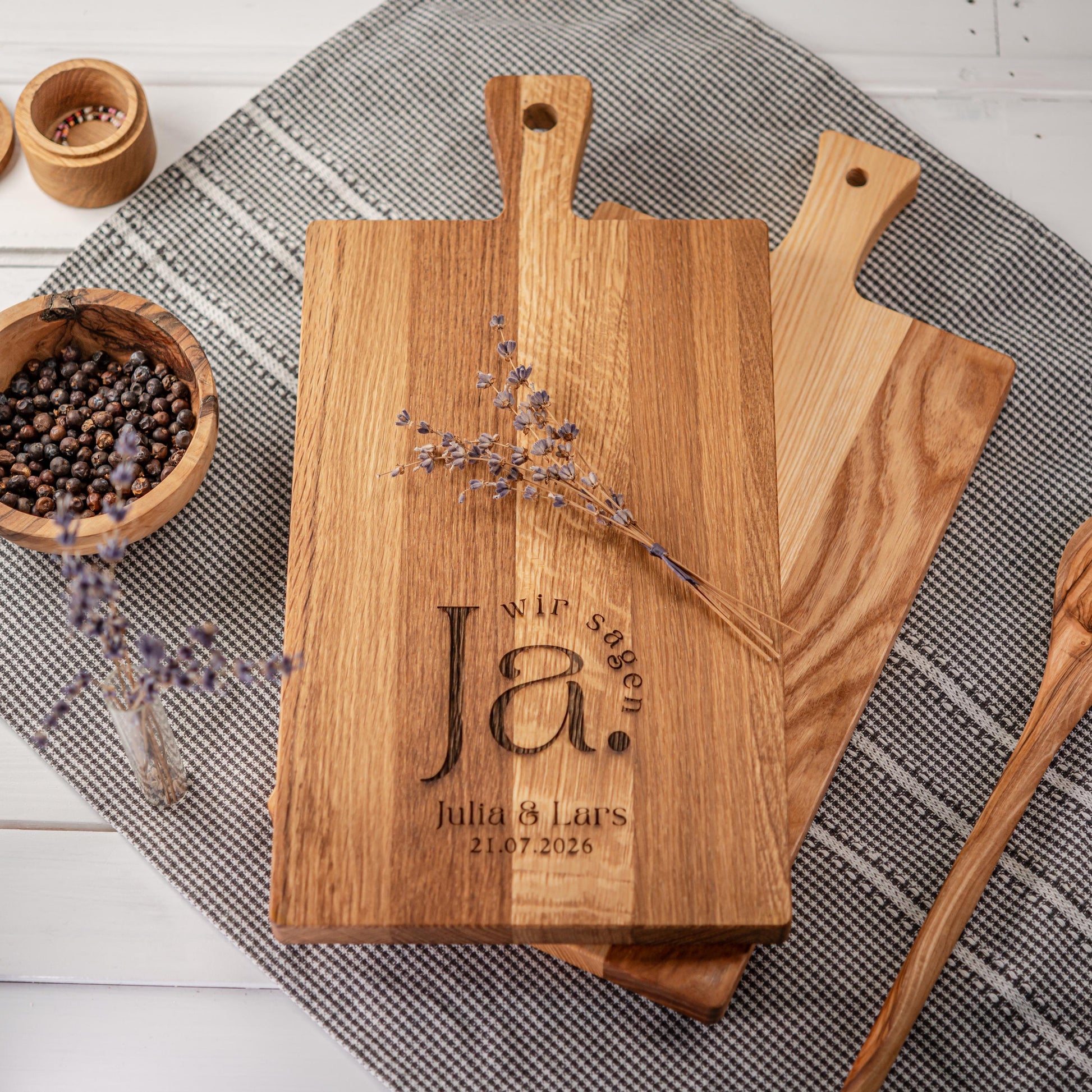 Schneidebrett Hochzeit, Wir sagen JA, Holzbrett Hochzeitstag, personalisiert, Hochzeitsgeschenk, Geschenk Brautpaar, Geldgeschenk Hochzeit