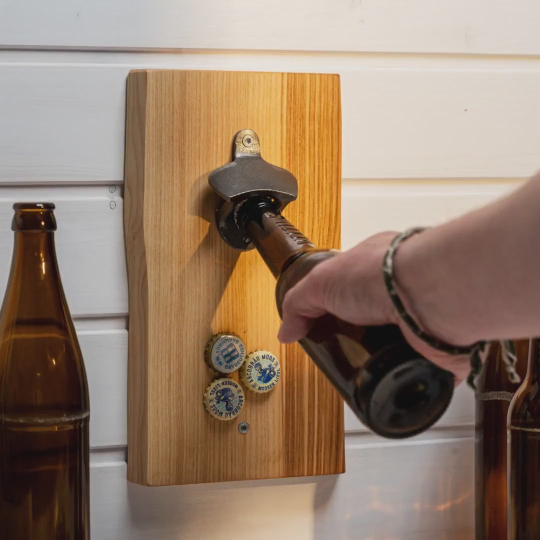 Wandflaschenöffner, Flaschenöffner Wand, Bieröffner, Geschenk für Männer, Vatertagsgeschenk, Grillecke, Öffner Magnet, Weihnachtsgeschenk