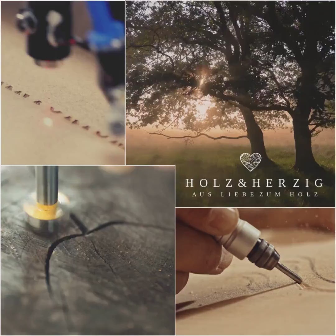 Schlichter Adventskranz aus Holz, 4er Set Kerzenhalter Nordic Style, Teelichthalter graviert, Kerzenständer Buchenholz, Weihnachtskerzen